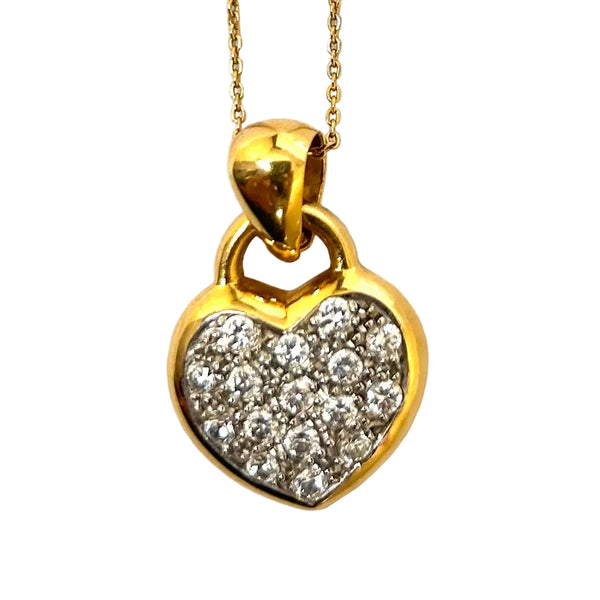 Pendentif Symbole Or Jaune 18K avec Oxyde de Zirconium