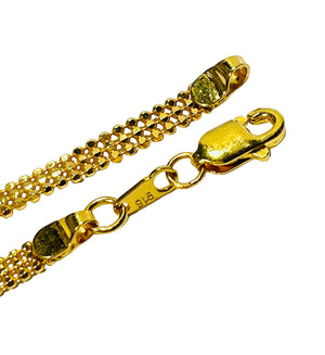Collier en maille Milanaise en Or Jaune et Or Gris 22K - 13.66 Grs