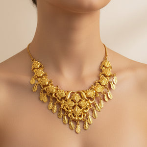 Collier Princesse Artisanal en Or Jaune 21k