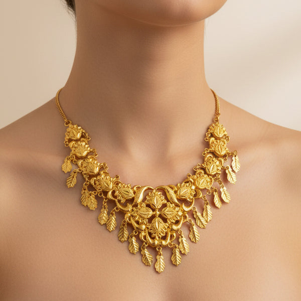 Collier Princesse Artisanal en Or Jaune 21k