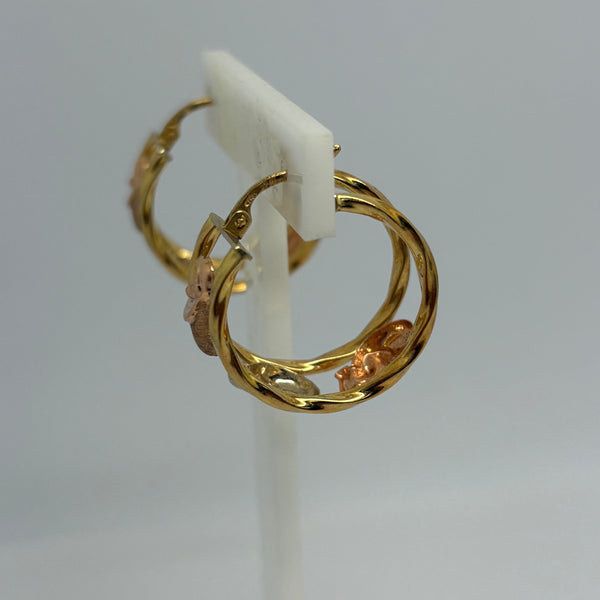 Boucles d'oreilles créoles en Or jaune 18K - 6.15G
