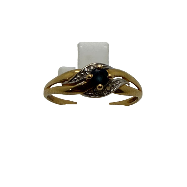 Solitaire en Or Jaune 18K Taille-53