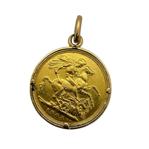Pendentif Porte Pièce en Or Jaune 18K - 9.75gr
