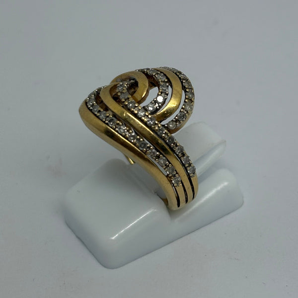 Bague Tank Or Jaune 18 K - Taille 51 - 6.78 G