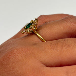 Magnifique Bague Marguerite en Or Jaune 18K