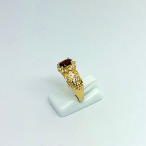 Bague en Or Jaune 18 carats avec oxydes de zircon