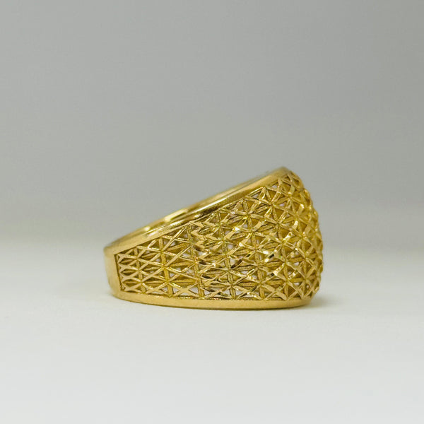 Bague Chevalière Or Jaune 18K  Taille-54