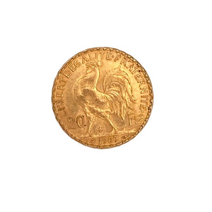 Pièce 20 Francs Marianne  en or jaune 20k - 6.45 G