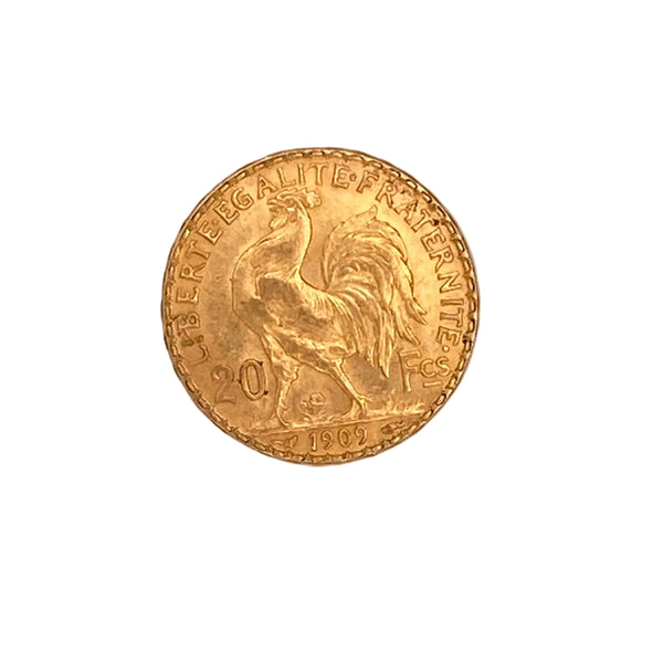 Pièce 20 Francs Marianne  en or jaune 20k - 6.45 G