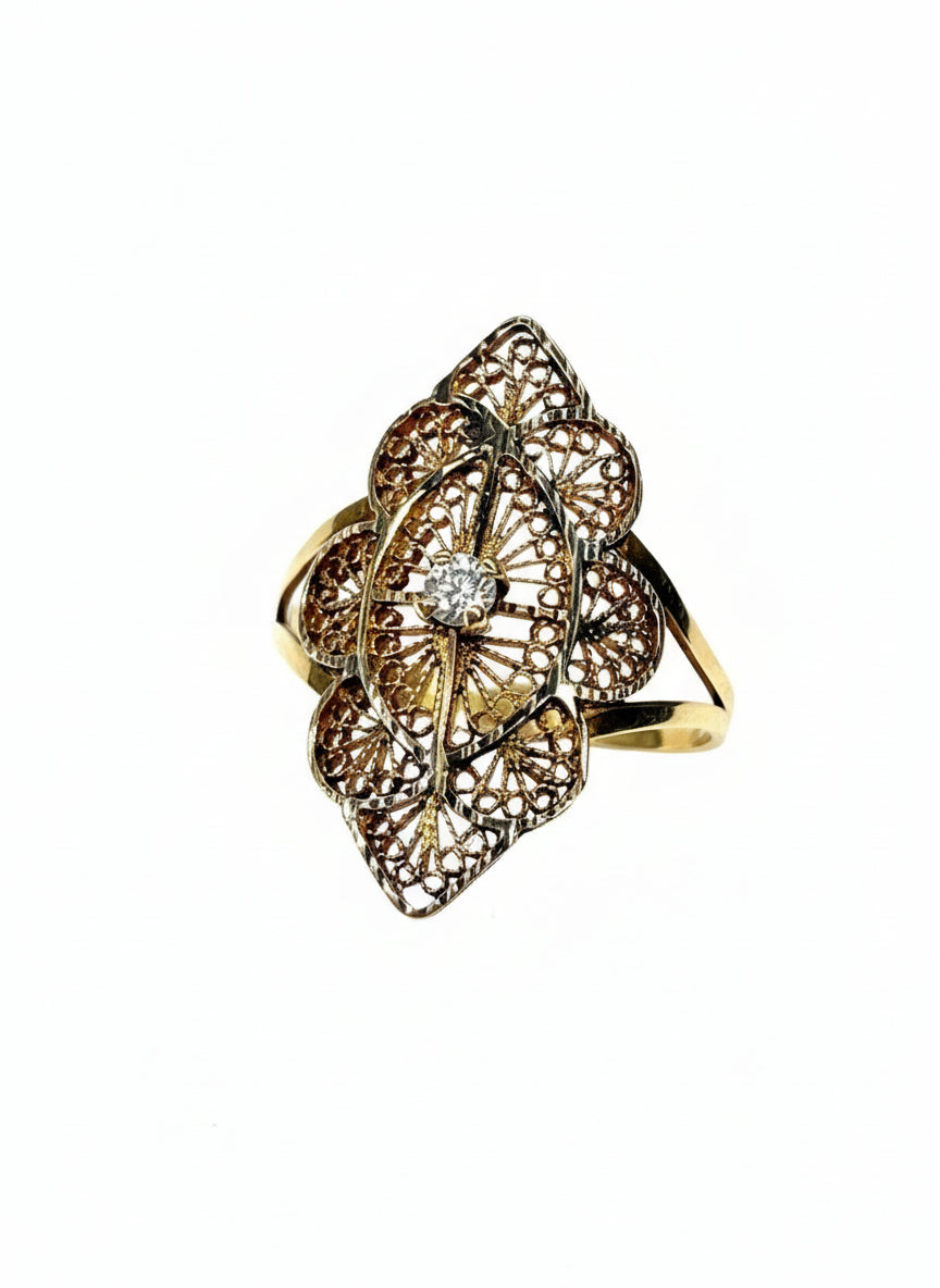 Bague en Or Jaune 18k - Taille 62