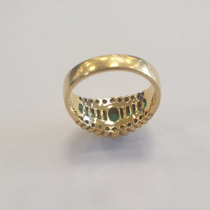 Bagues Empierrée en Or Jaune 18K - T 53