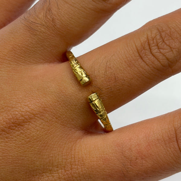 Bague jonc en or jaune 18k - Taille 66