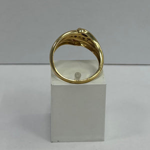 Bague en Or Jaune 18 Carats avec Rubis et Diamants