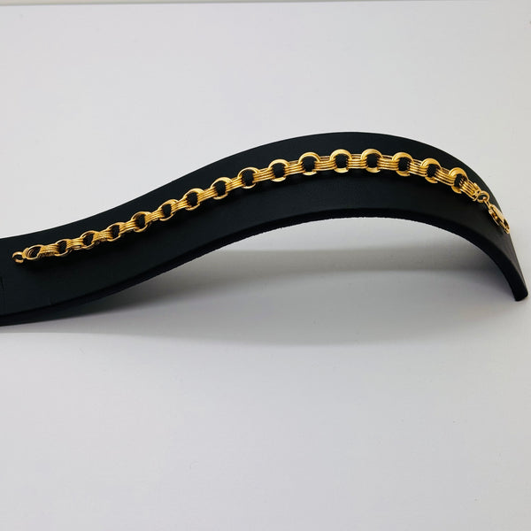 Bracelet gourmette en Or Jaune 18K - 8.17 Grs