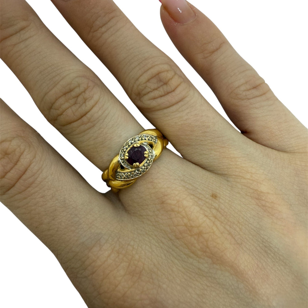 Bague en Or Jaune 18K Taille-52