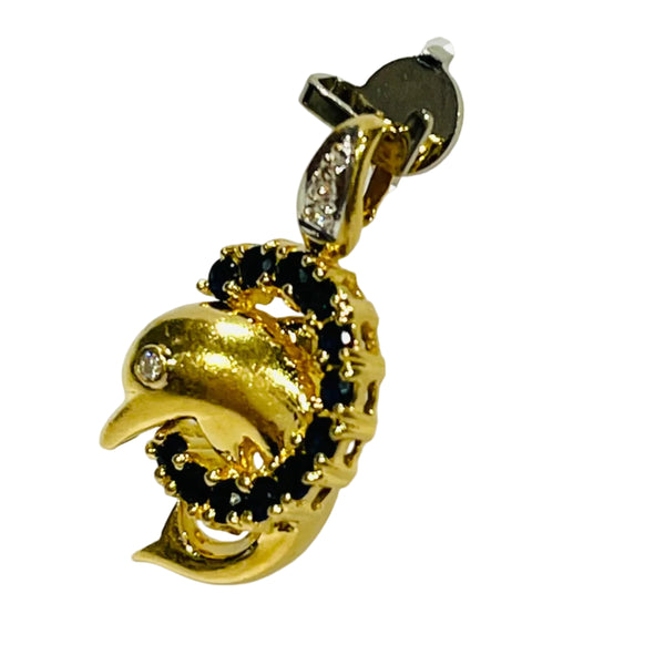 Pendentif Dauphin en Or 18K - 2.80G