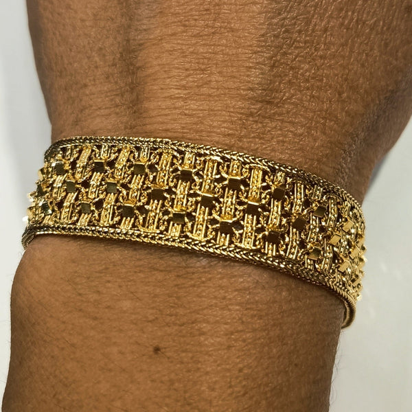 Bracelet Manchette Or Jaune 18 Carats
