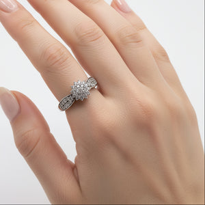 Bague Chou en Or Blanc 18K - Taille 47