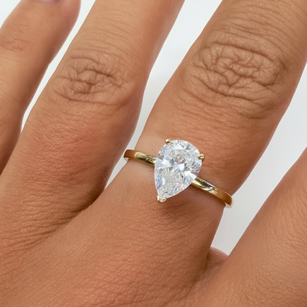 Bague en Or Jaune 18k - 1.96 G - Taille : 53