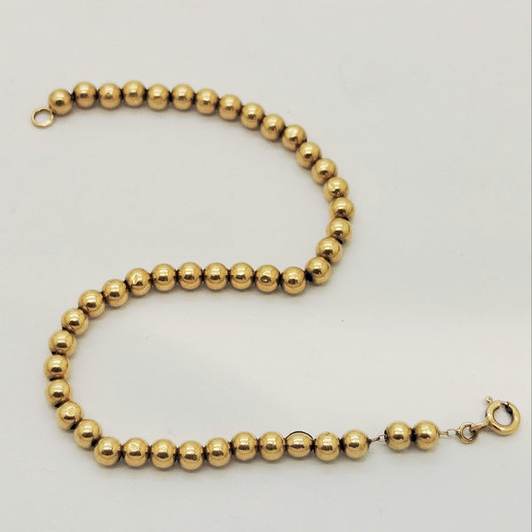 Bracelet Maillon Boule en Or Jaune 18K 3.05g