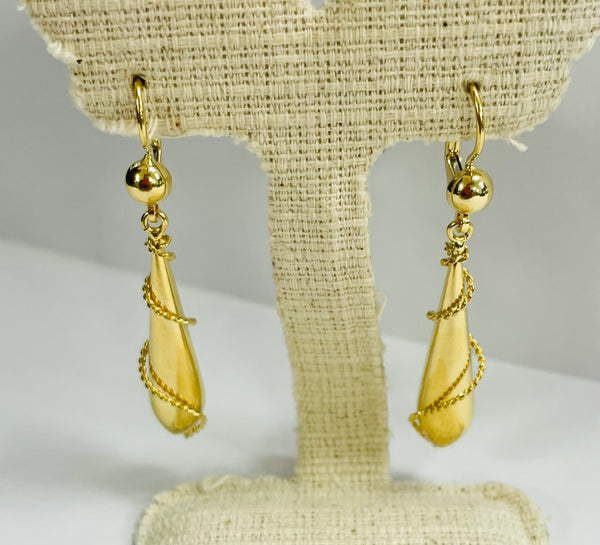 Boucles d'oreilles Dormeuses en Or Jaune 18 K