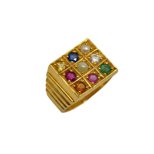 Bague chevalière en or jaune 22 carats