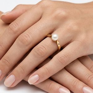 Bague Solitaire en Or Jaune 18K - Taille 49 - 1.97G