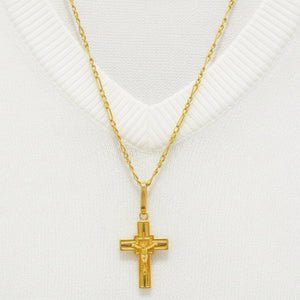 Pendentif Croix en Or Jaune 18 K - 2,68 G