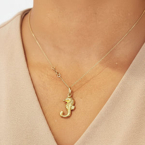 Pendentif Hippocampe en Or Jaune 18K - 5.20g