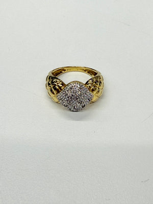 Bague en Or jaune et blanc avec diamants 18K