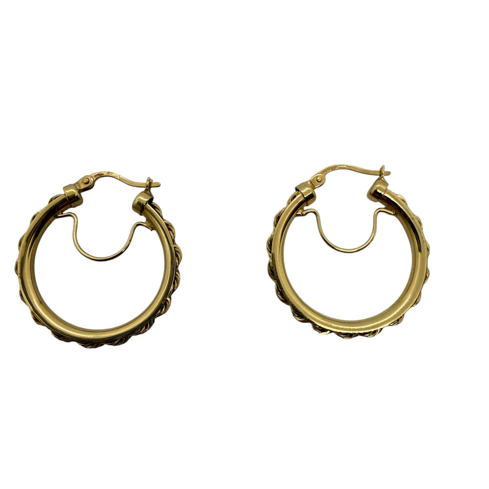 Boucles d'oreilles créoles en or jaune 18K