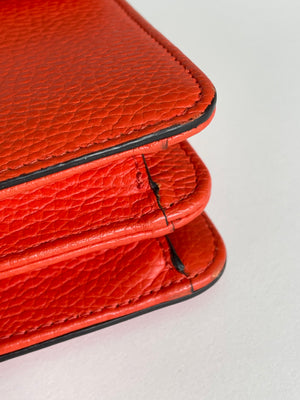 Sac à bandoulière Gucci Interlocking en cuir orange