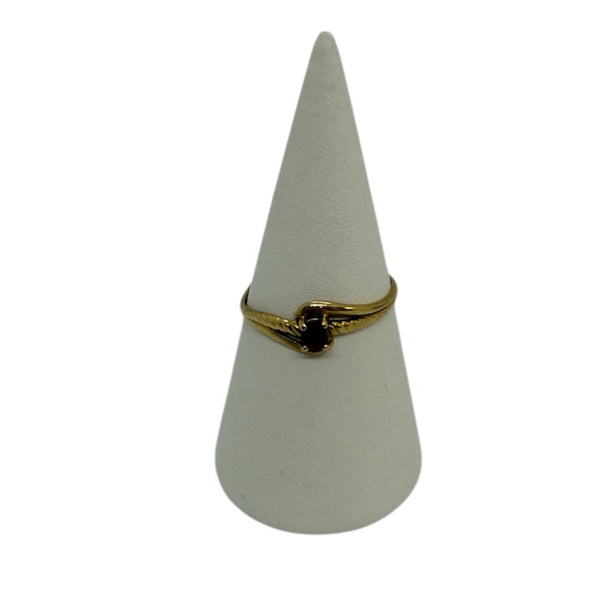 Bague en or jaune 18 carats sertie d’un rubis – Taille 57 1.20 Grs