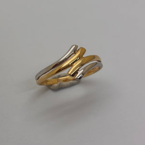 Bague en Or Jaune et Or Blanc 18 Carats - Taille 55