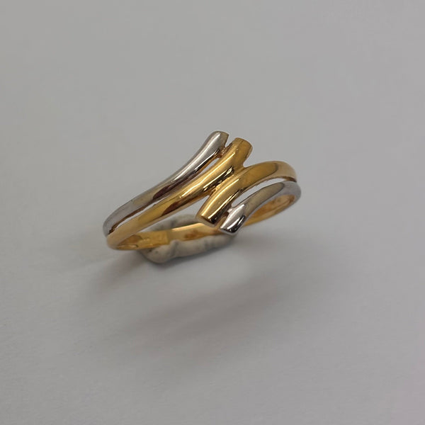 Bague en Or Jaune et Or Blanc 18 Carats - Taille 55