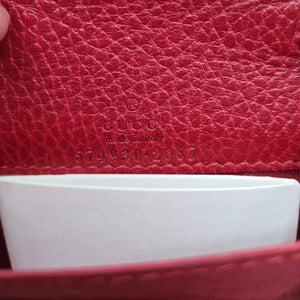 Portefeuille Dionysus Gucci en cuir rouge - Comme Neuf