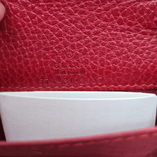 Portefeuille Dionysus Gucci en cuir rouge - Comme Neuf