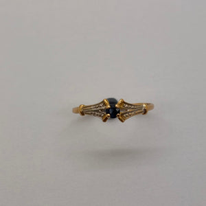 Bague en or jaune et or blanc 18K - taille 54