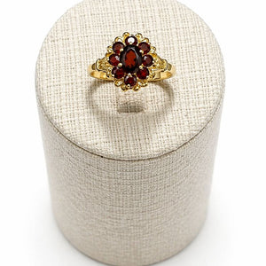 Bague Marguerite en Or Jaune 18 K - Taille 60 - 4.43 G