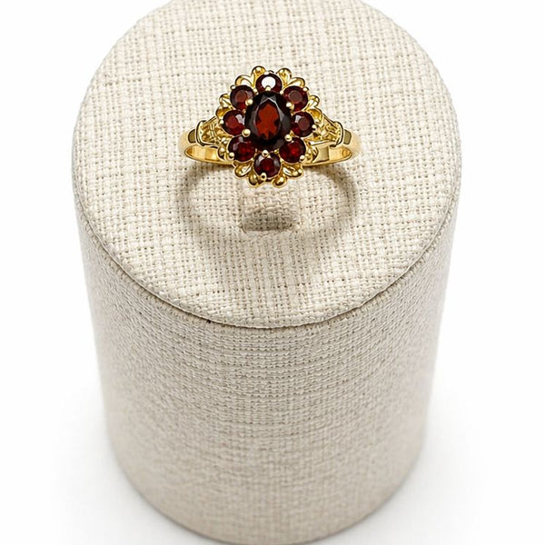 Bague Marguerite en Or Jaune 18 K - Taille 60 - 4.43 G