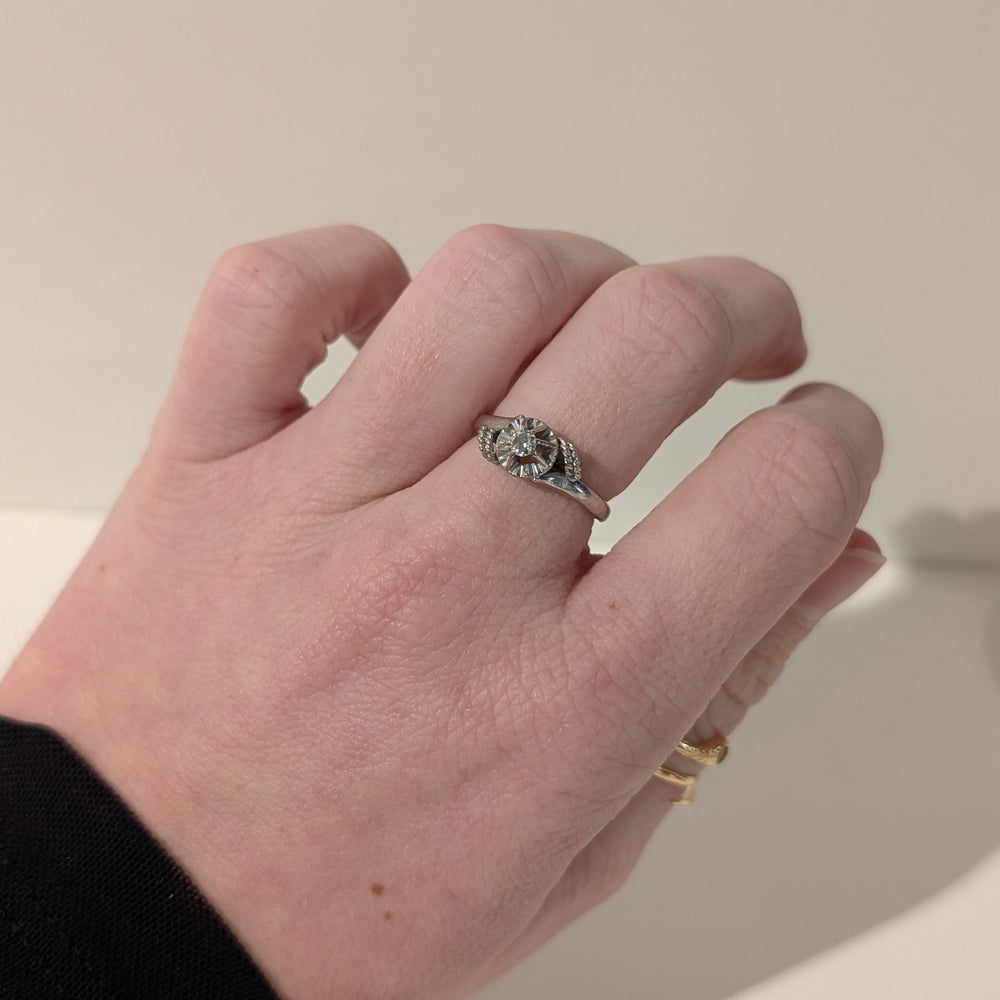 Bague en or blanc  18 Carats Taille-52