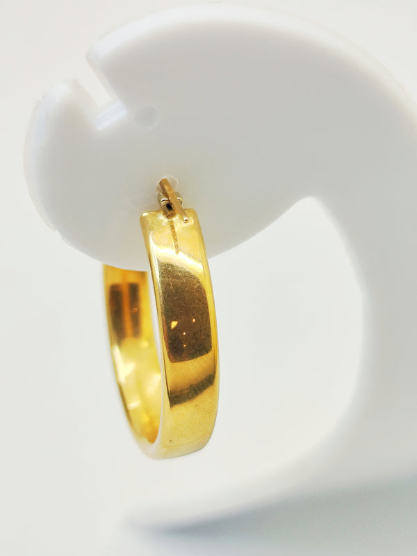 Boucles d'oreilles créoles en or jaune 18k -  3.48 G