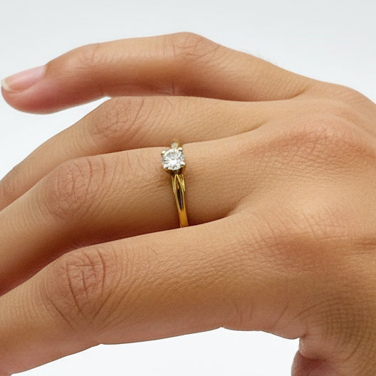 Solitaire en or jaune 18k - 1.47 G