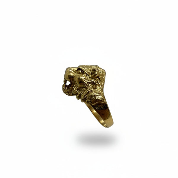 Chevalière Lion en Or jaune 18k - 12.86 G