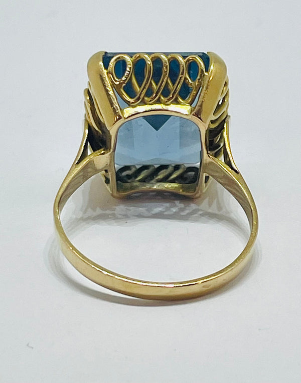 Bague Solitaire en Or Jaune 18K - Taille 58