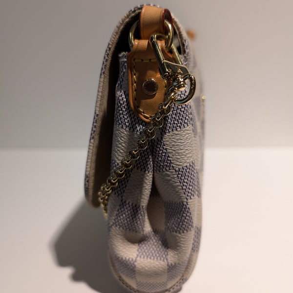 Sac à Main Louis Vuitton en Toile et Cuir Damier Beige