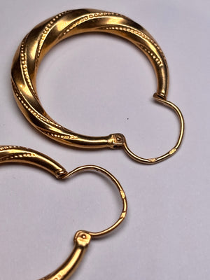 Boucles créoles en or jaune 18K 2.03 Grs