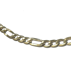 Bracelet Gourmette Or Jaune 18k, Maille Figaro