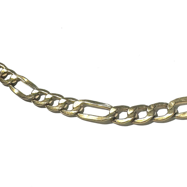 Bracelet Gourmette Or Jaune 18k, Maille Figaro
