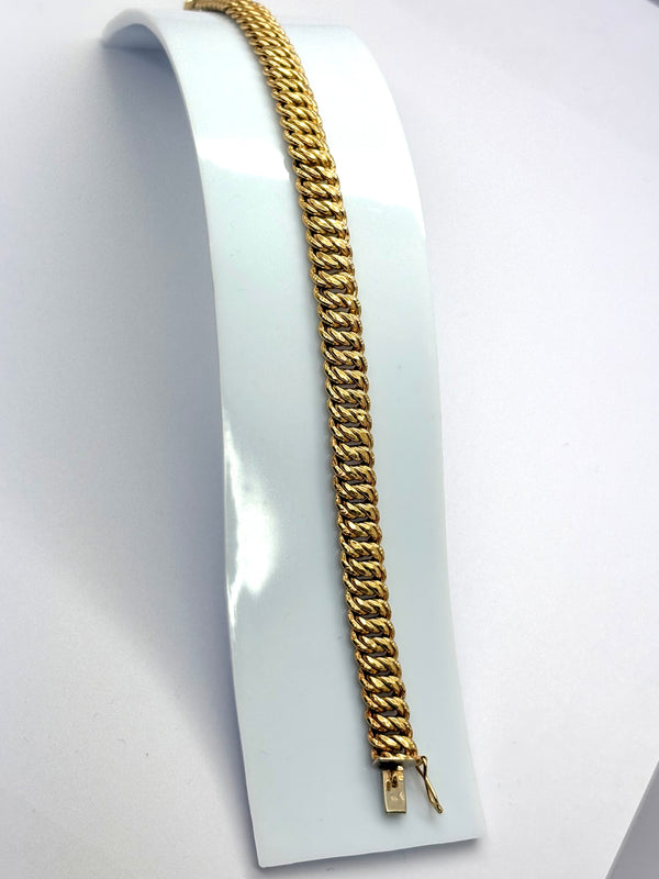 Bracelet Maille Américaine en Or Jaune 18 Carats